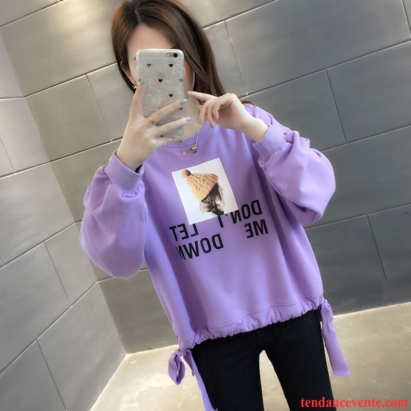 Sweat À Capuche Femme Printemps Hoodies Une Veste Nervurées Dame Cool Violet