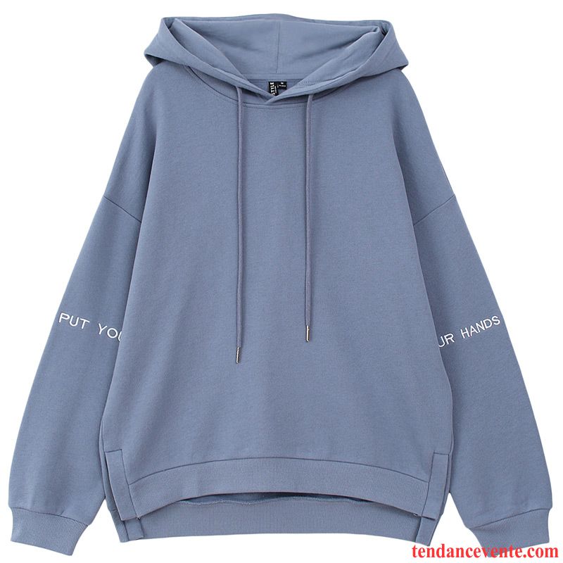 Sweat À Capuche Femme Pullovers Une Veste L'automne Baggy Hoodies Tendance Violet