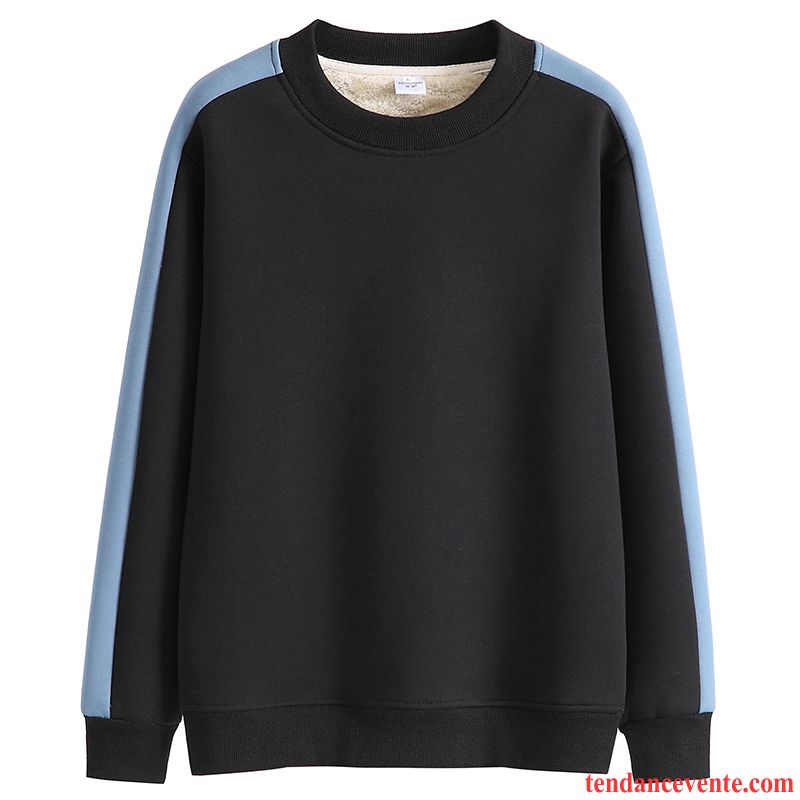 Sweat À Capuche Femme Renforcé Tendance Plume Chauds Hiver Pullovers Bleu Noir