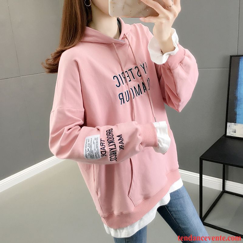 Sweat À Capuche Femme Tendance Hoodies Une Veste Pardessus Baggy Printemps