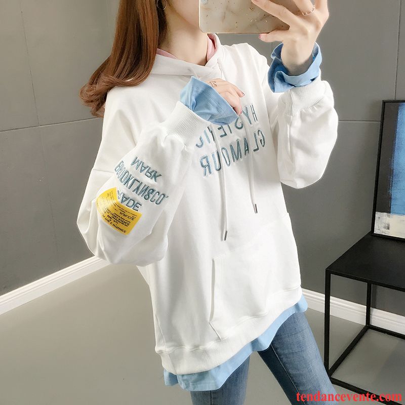 Sweat À Capuche Femme Tendance Hoodies Une Veste Pardessus Baggy Printemps