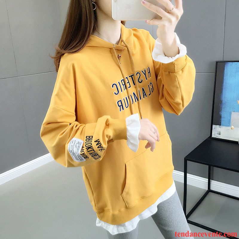 Sweat À Capuche Femme Tendance Hoodies Une Veste Pardessus Baggy Printemps