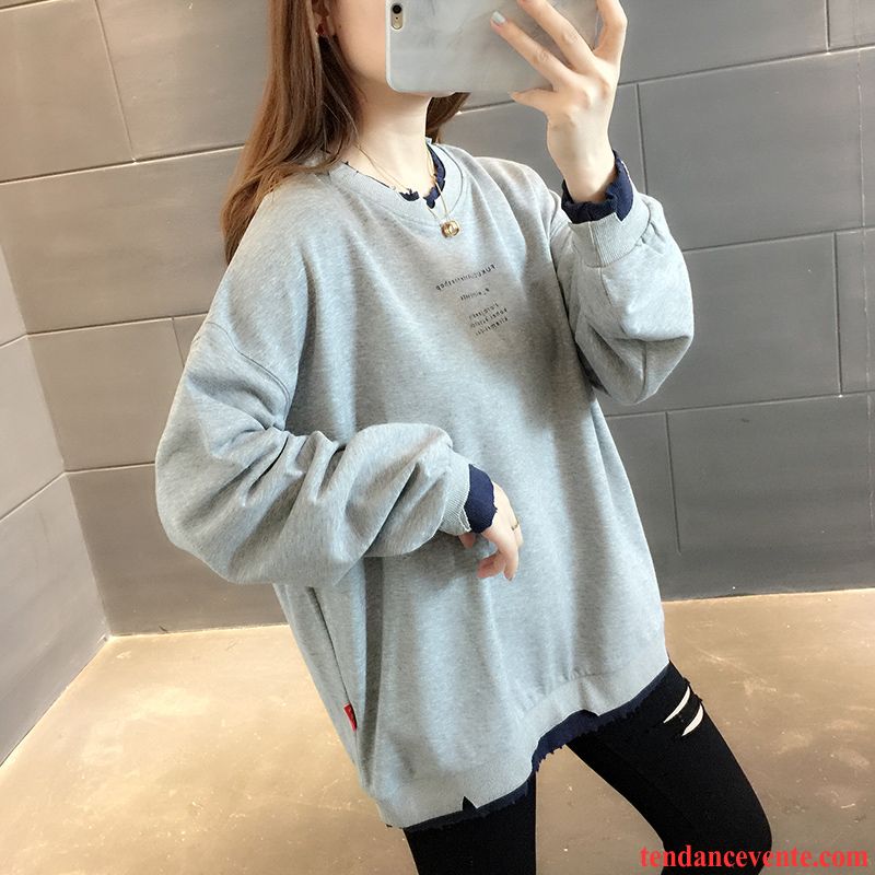 Sweat À Capuche Femme Ultra Baggy Longues Hoodies Une Veste L'automne Blanc