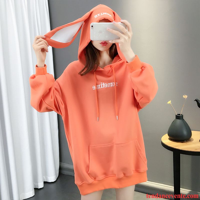 Sweat À Capuche Femme Une Veste Baggy Printemps Tendance Outwear Hoodies Bleu