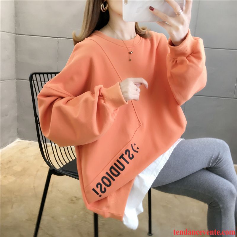 Sweat À Capuche Femme Une Veste Printemps Tous Les Assortis Tendance Deux-pièces Hoodies Bleu