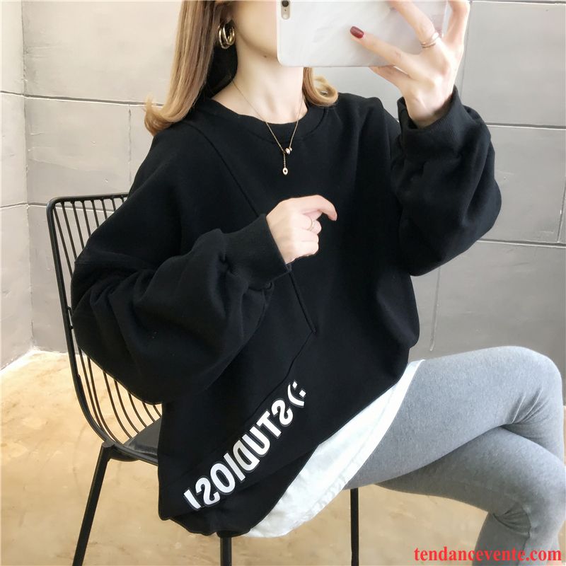 Sweat À Capuche Femme Une Veste Printemps Tous Les Assortis Tendance Deux-pièces Hoodies Bleu