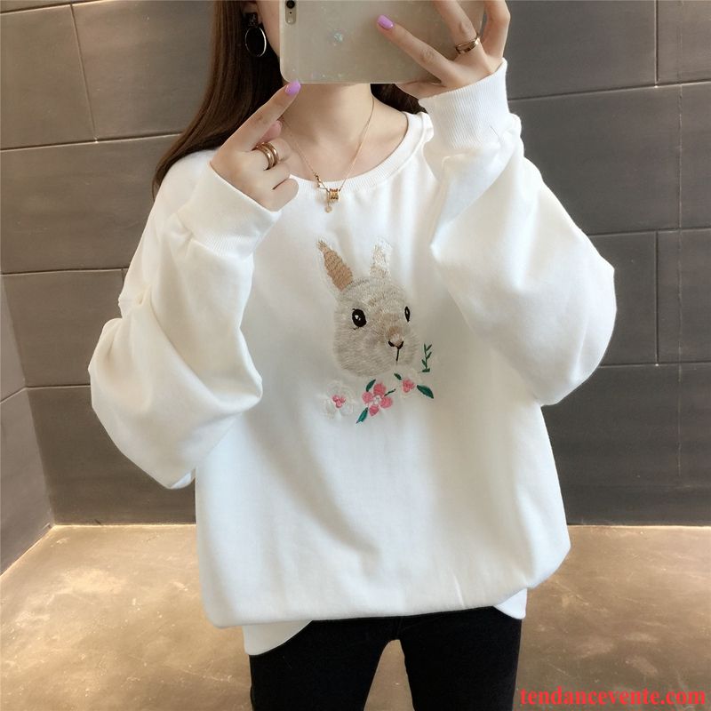 Sweat À Capuche Femme Étudiant Tendance Longues Une Veste Hoodies Dessin Animé Jaune