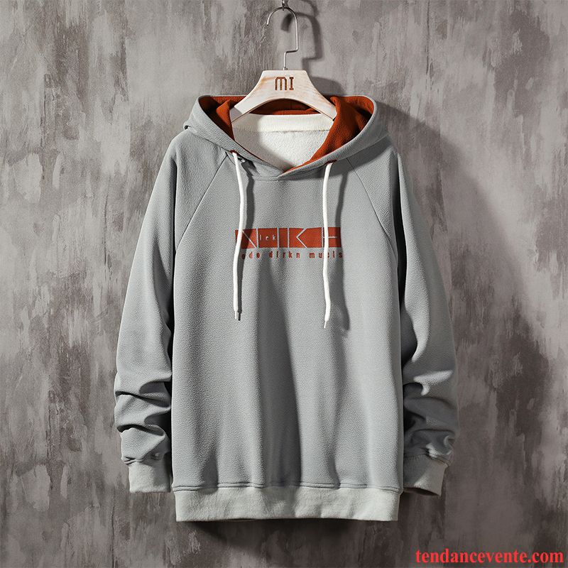 Sweat À Capuche Homme Baggy Hoodies Printemps Taillissime Décontractée Tendance Blanc