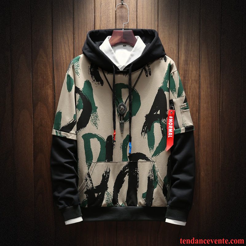 Sweat À Capuche Homme Camouflage Hoodies L'automne Printemps Tendance Une Veste Rouge