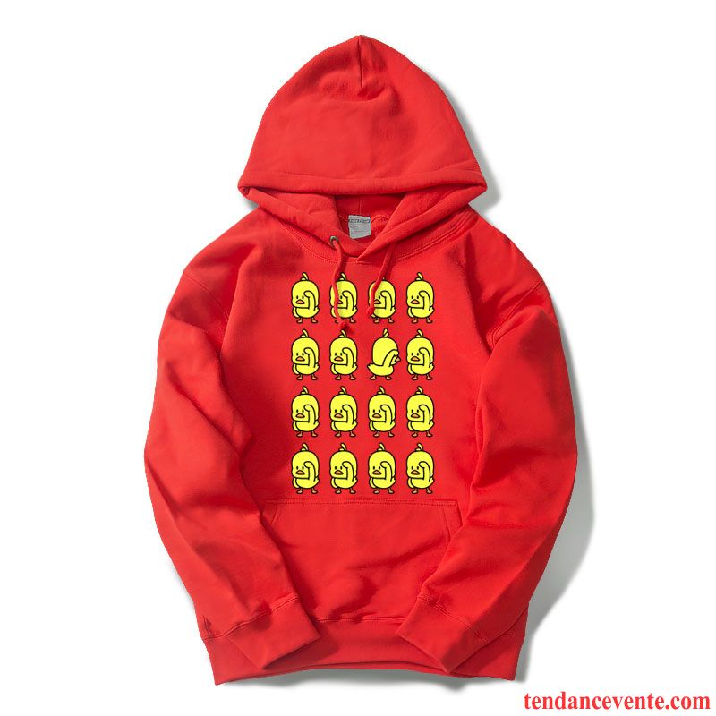 Sweat À Capuche Homme Femme Hoodies Tendance Blanc Rouge Jaune