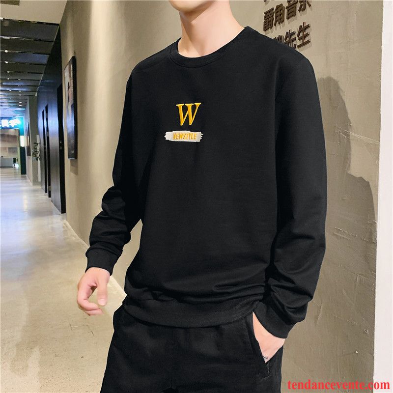 Sweat À Capuche Homme Tendance Hoodies Longues L'automne Printemps Chemise En Bas Jaune