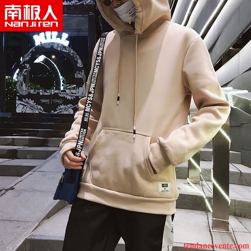 Sweat À Capuche Homme Tendance Étudiant Une Veste Longues Pullovers Pardessus