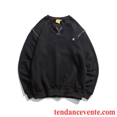 Sweatshirts D Ete Pour Homme Homme Étudiant Hoodies Décontractée Pullovers Chemise En Bas L'automne Col Rond Tous Les Assortis Simple Tendance Jaune Une Veste Printemps