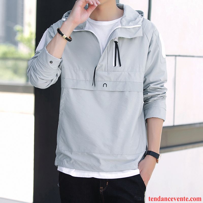 Sweatshirts Homme Blanche Plus De Velours Encapuchonné Gris Hiver Tendance L'automne Renforcé Pardessus Hoodies Homme Capuche Sport Vêtements D'hiver