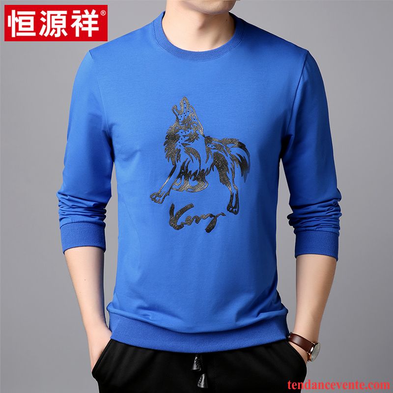 Sweatshirts Homme Bleu Turquoise Homme Décontractée Légère Noir Impression Tendance Printemps Col Rond Pure Une Veste L'automne Longues Hoodies Jaune