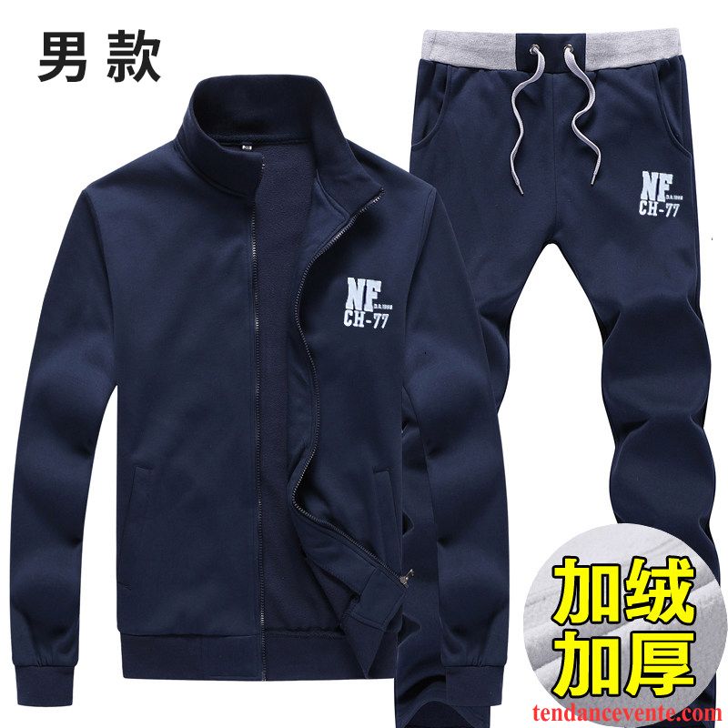 Sweatshirts Pour Homme Pas Cher Sport Décontractée Fantaisie Jeunesse Ensemble Printemps Deux-pièces Homme Sweatshirt Renforcé Hoodies Femme Hiver L'automne Plus De Velours Kaki