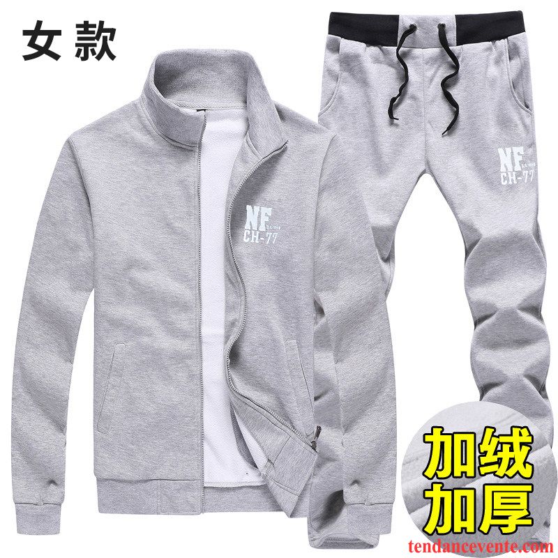 Sweatshirts Pour Homme Pas Cher Sport Décontractée Fantaisie Jeunesse Ensemble Printemps Deux-pièces Homme Sweatshirt Renforcé Hoodies Femme Hiver L'automne Plus De Velours Kaki