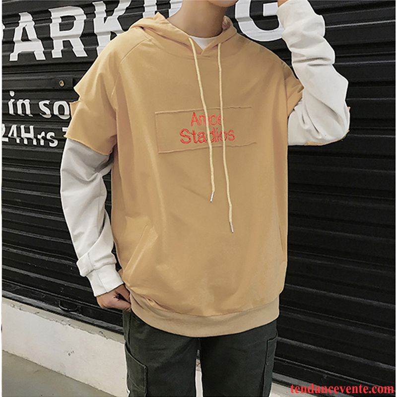 Sweatshirts Rouge Et Blanche Homme Décontractée Jaune Encapuchonné Taillissime Bleu Mince Étudiant Slim Capuche Homme Printemps Hoodies Tendance Pardessus Saumon