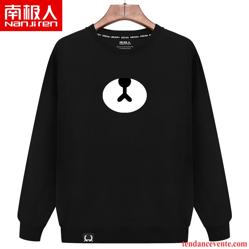 Sweatshirts À Carreaux Rouge Et Noir Noir Homme Longues Hoodies Col Rond Printemps L'automne Légère Pullovers Baggy Tendance Pure Pardessus Pas Cher