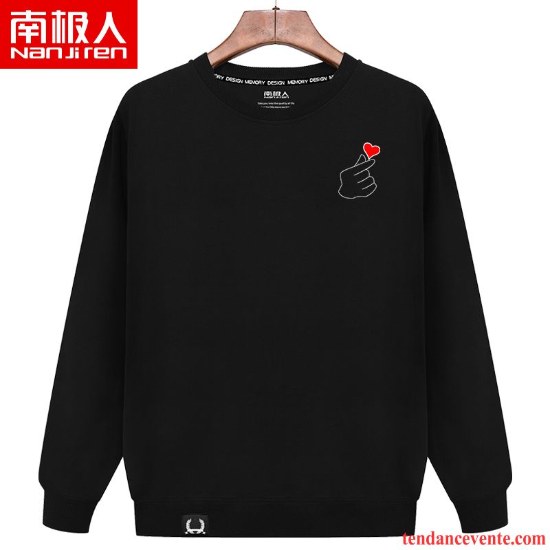 Sweatshirts À Carreaux Rouge Et Noir Noir Homme Longues Hoodies Col Rond Printemps L'automne Légère Pullovers Baggy Tendance Pure Pardessus Pas Cher