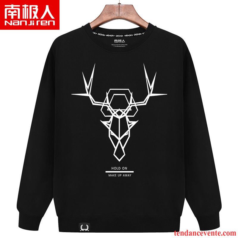 Sweatshirts À Carreaux Rouge Et Noir Noir Homme Longues Hoodies Col Rond Printemps L'automne Légère Pullovers Baggy Tendance Pure Pardessus Pas Cher