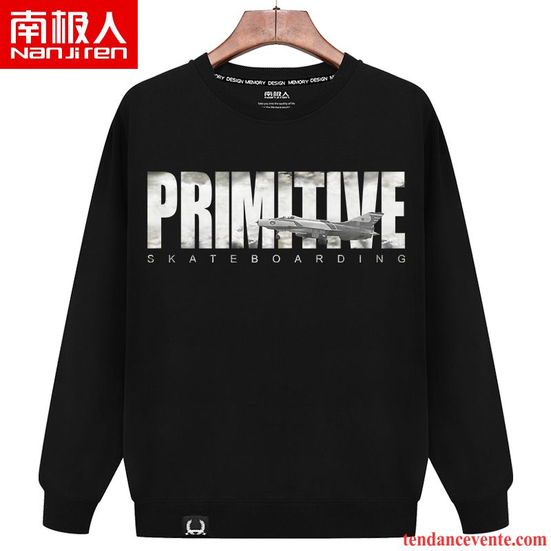 Sweatshirts À Carreaux Rouge Et Noir Noir Homme Longues Hoodies Col Rond Printemps L'automne Légère Pullovers Baggy Tendance Pure Pardessus Pas Cher