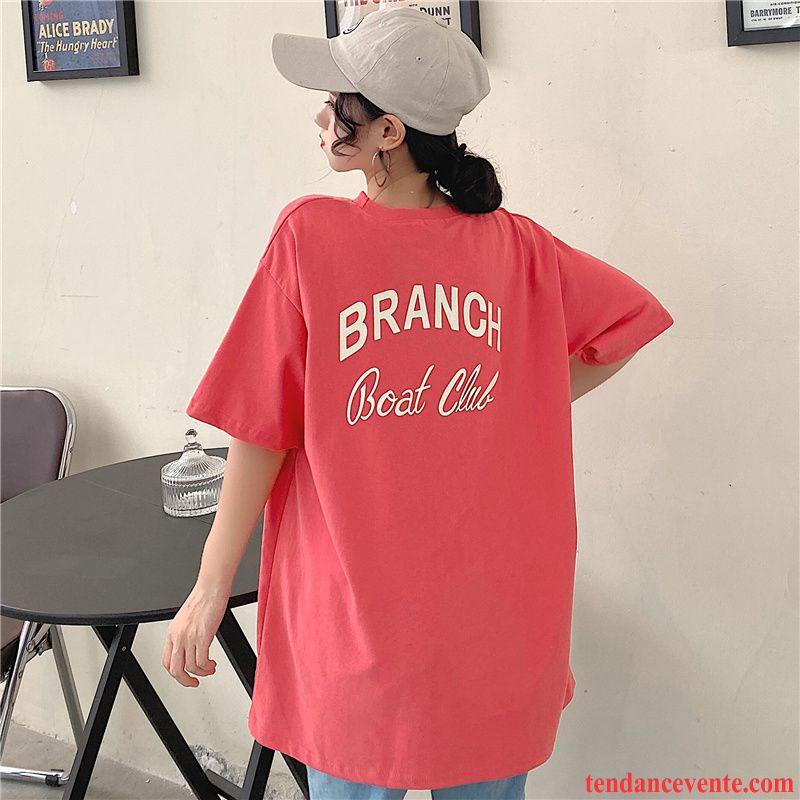 T-shirts Femme Baggy Une Veste Courte Fille Tendance Été Blanc