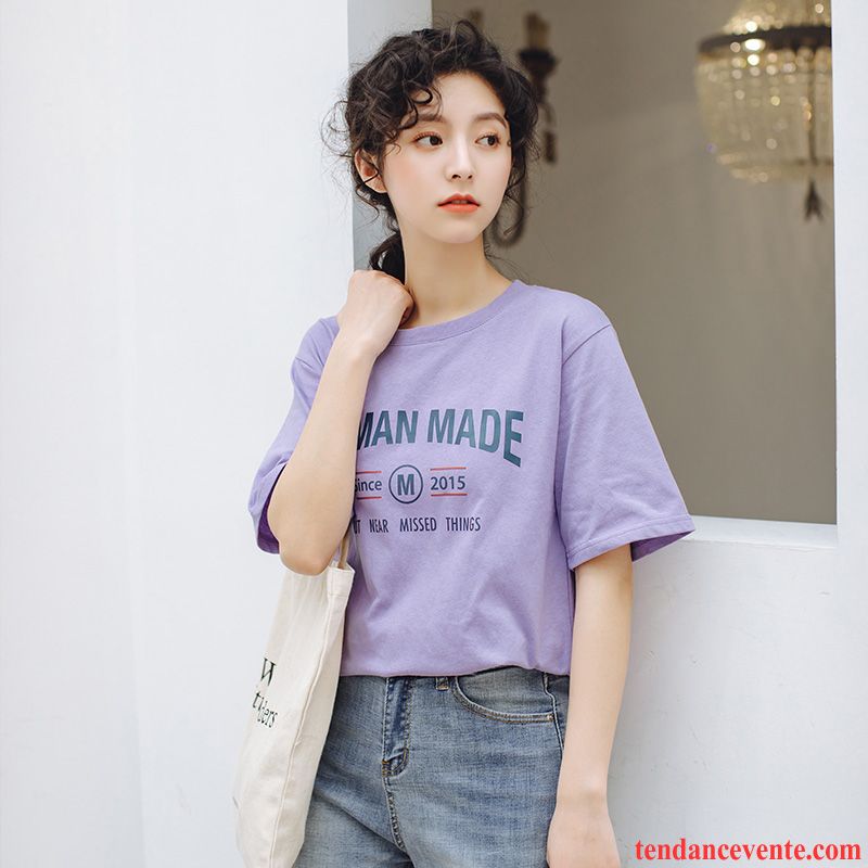 T-shirts Femme Une Veste Tendance Baggy Courte Étudiant Été Vert