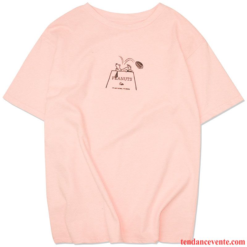 T-shirts Femme Étudiant Courte Baggy Simple Une Veste Mince Bleu Clair Bleu Vert