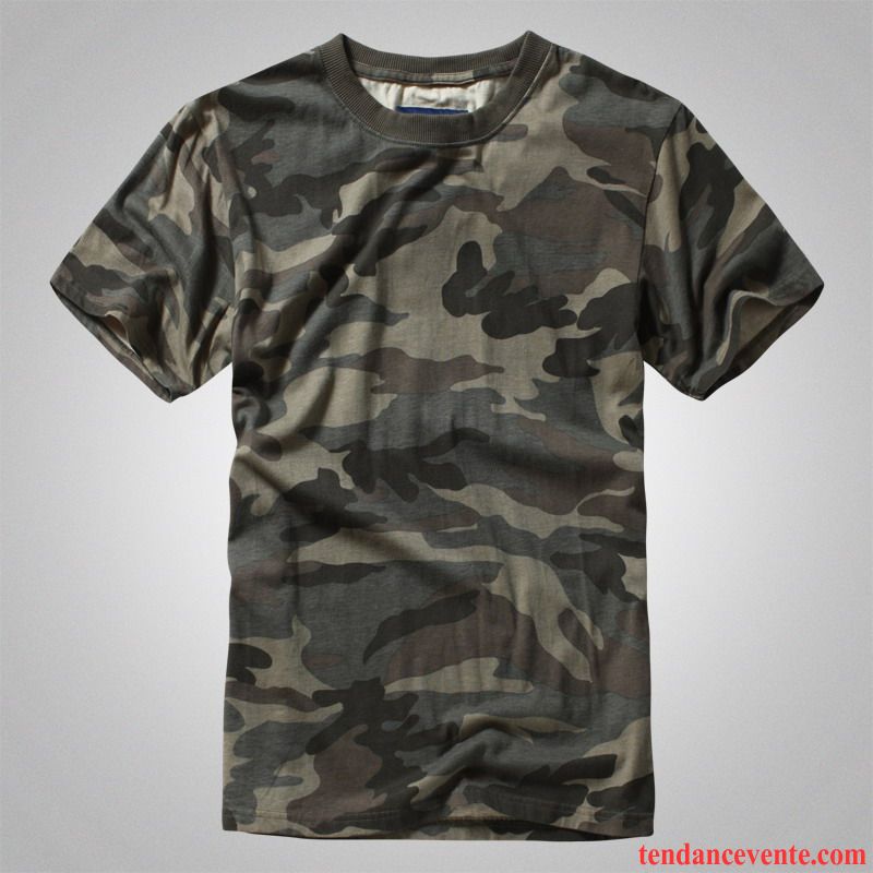 T-shirts Homme Courte Été Extensible De Plein Air Tendance Coton Bio