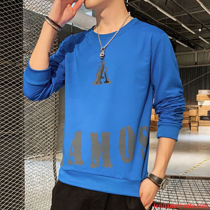 T-shirts Homme Hoodies L'automne Une Veste Printemps Baggy Tendance Bleu