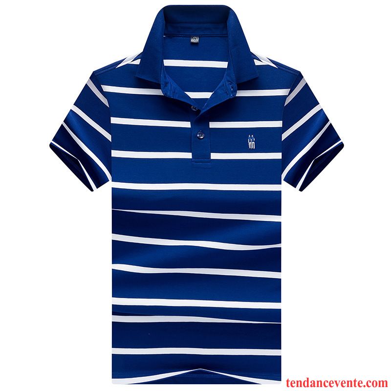 T-shirts Homme Polo Été Courte Tendance Bleu Marin