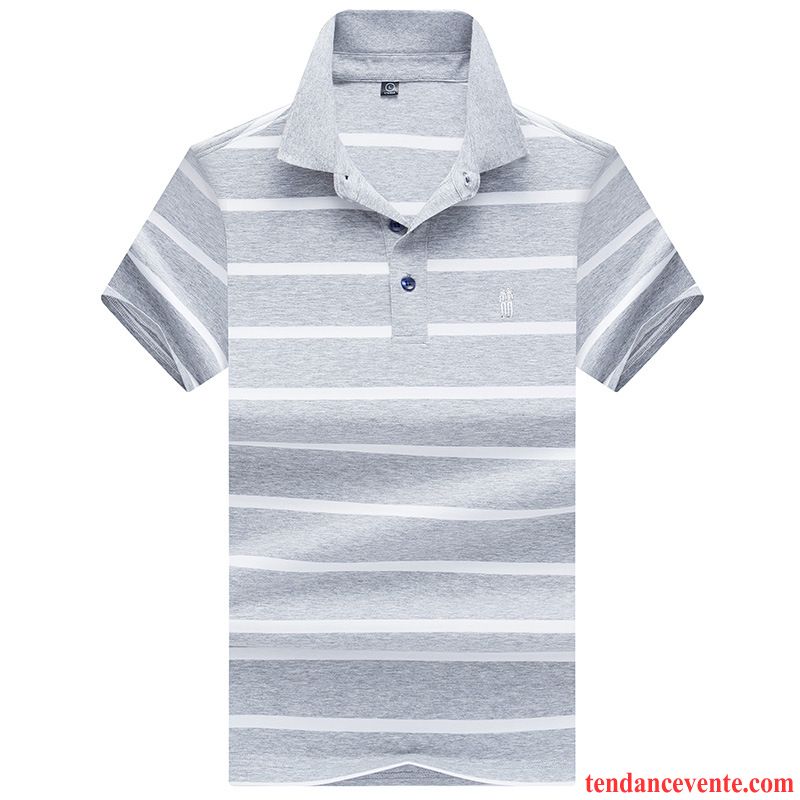 T-shirts Homme Polo Été Courte Tendance Bleu Marin