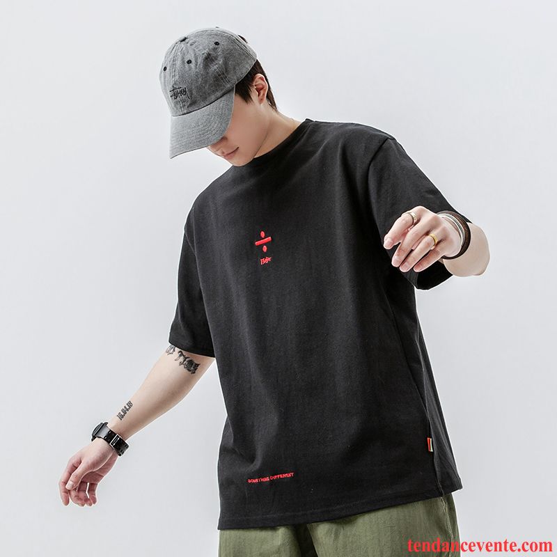 T-shirts Homme Taillissime Coton Bio Baggy Tendance Demi Manche Courte Rouge Gris