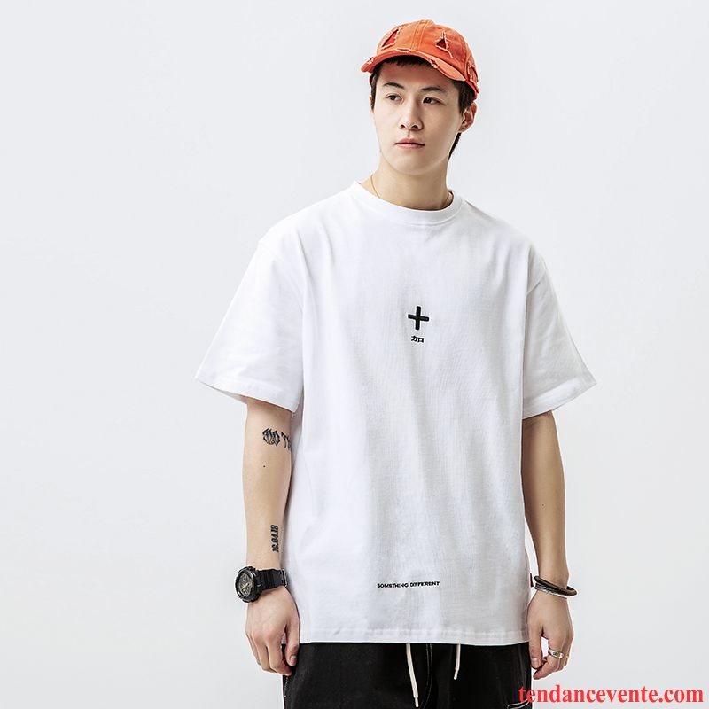 T-shirts Homme Taillissime Coton Bio Baggy Tendance Demi Manche Courte Rouge Gris