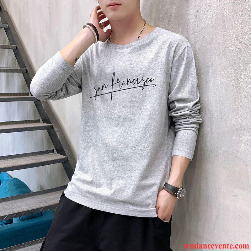 T-shirts Homme Tendance Hoodies Printemps Chemise En Bas Longues L'automne Rouge