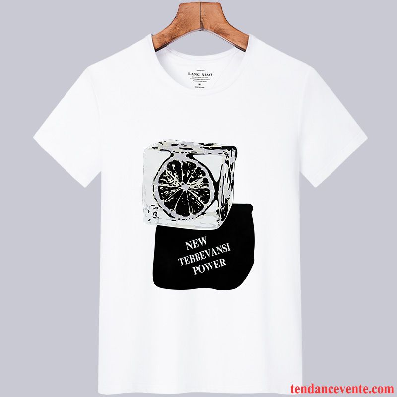 T-shirts Homme Tendance Étudiant Demi Manche Courte Baggy Une Veste Gris