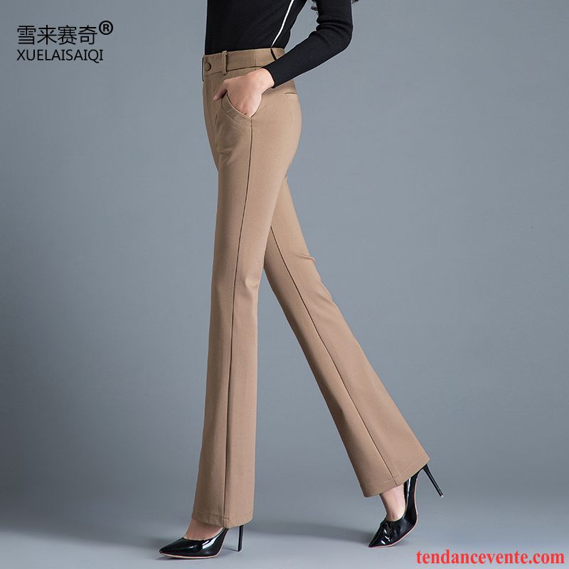 Tailleur Pantalon Femme Plus De Velours Renforcé Femme Pantalon Slim Décontractée Jean Évasé Hiver Jambe Droite Légèrement