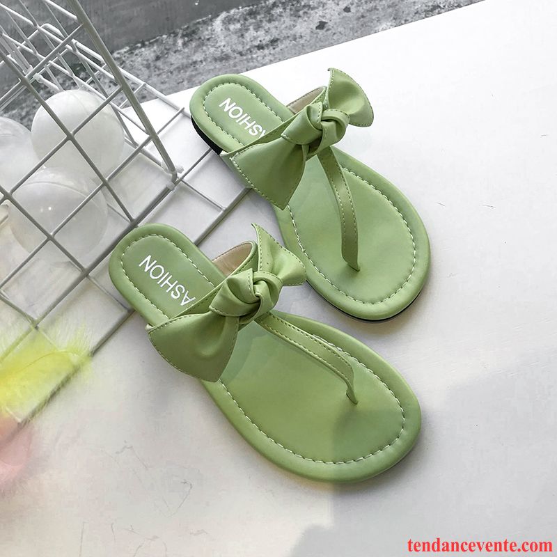 Tongs Femme Chaussons Tous Les Assortis Plage Été Mode Vacances Rouge Vert