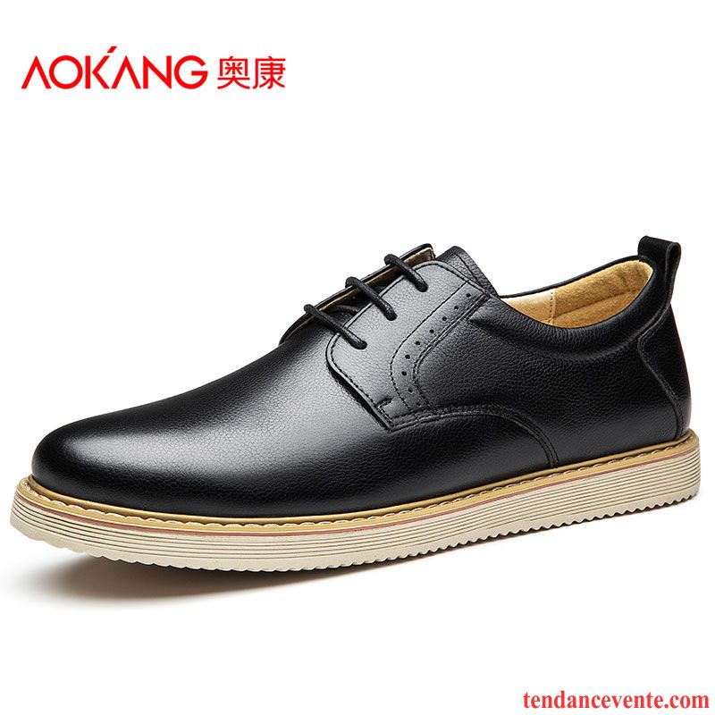 Vente En Ligne Chaussures Homme Angleterre Jeunesse Décontractée Chaussures De Conduite Homme Semelle Doux Tendance Cuir Véritable Printemps