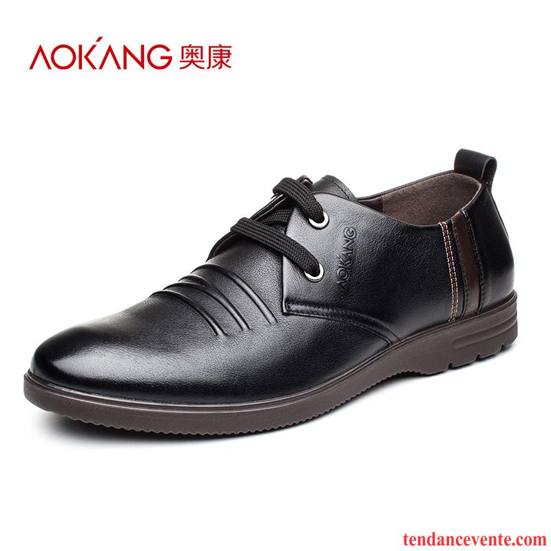 Vente En Ligne Chaussures Homme Angleterre Jeunesse Décontractée Chaussures De Conduite Homme Semelle Doux Tendance Cuir Véritable Printemps