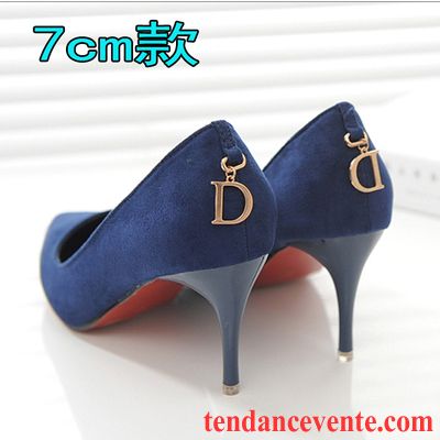 Vente Escarpins Pas Cher Suède Rouge Printemps Vert Pointe Pointue Violet Chaussures De Mariage Noir L'automne Derbies Femme Tous Les Assortis Chameau