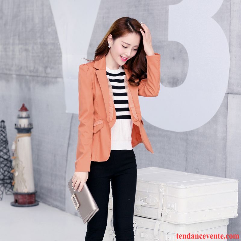 Vente Manteau Femme Courte Tous Les Assortis Décontractée Blazer Pardessus L'automne Femme Coupe Vent Mince Slim Taillissime