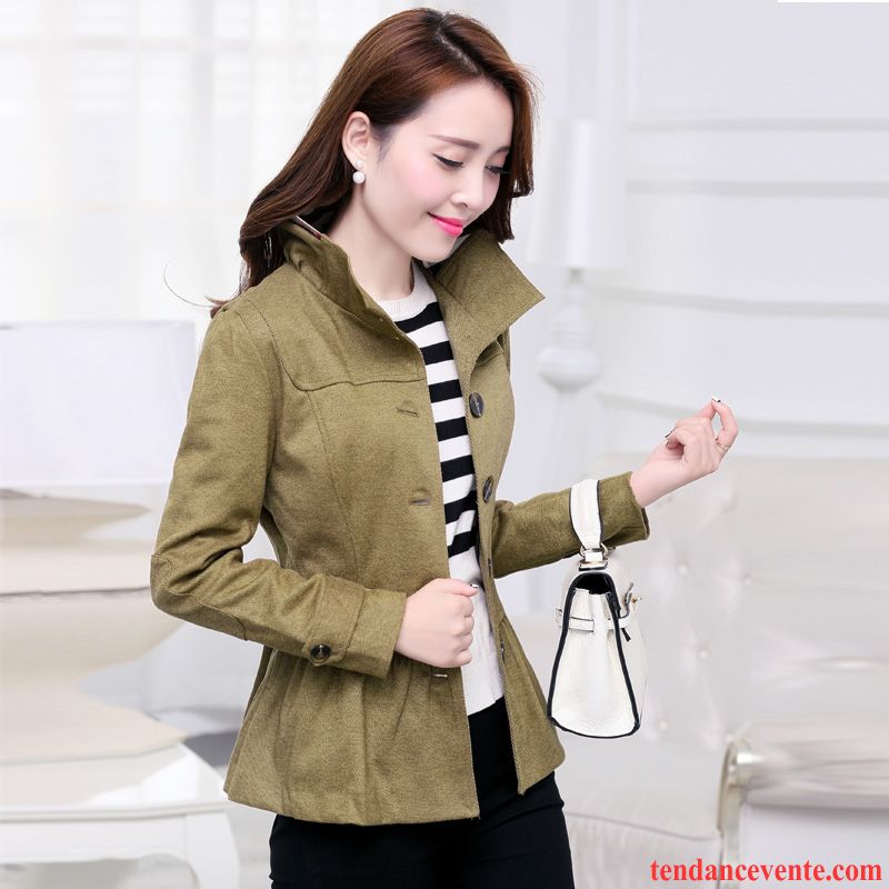 Vente Manteau Femme Courte Tous Les Assortis Décontractée Blazer Pardessus L'automne Femme Coupe Vent Mince Slim Taillissime