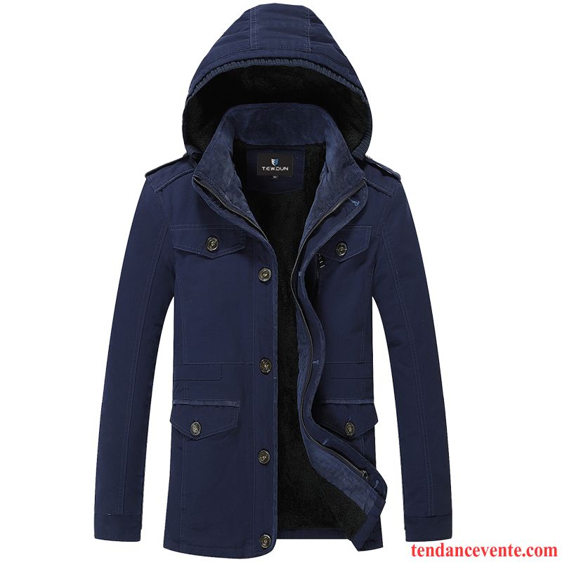 Vest En Jeans Homme Homme Pardessus Plus De Velours Décontractée Hiver Longue L'automne Renforcé Taillissime Veste Coupe Vent Printemps Chocolat Pas Cher