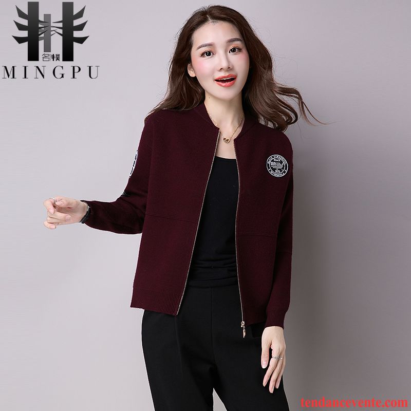 Veste Blazer Blanche Courte Cardigan Hiver Tricots En Maille Vêtements De Baseball Pardessus Femme L'automne Pérou