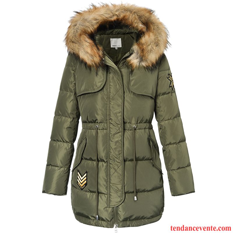 Veste Duvet Femme Dame Tendance Pardessus Capuche Chauds Longue Vêtements D'hiver Coupe-vent Baggy