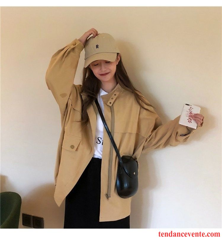 Veste En Cuir Femme Courte Longues L'automne Blanc Décontractée Femme Bureau Veste Une Veste Pardessus Baggy Printemps Saumon