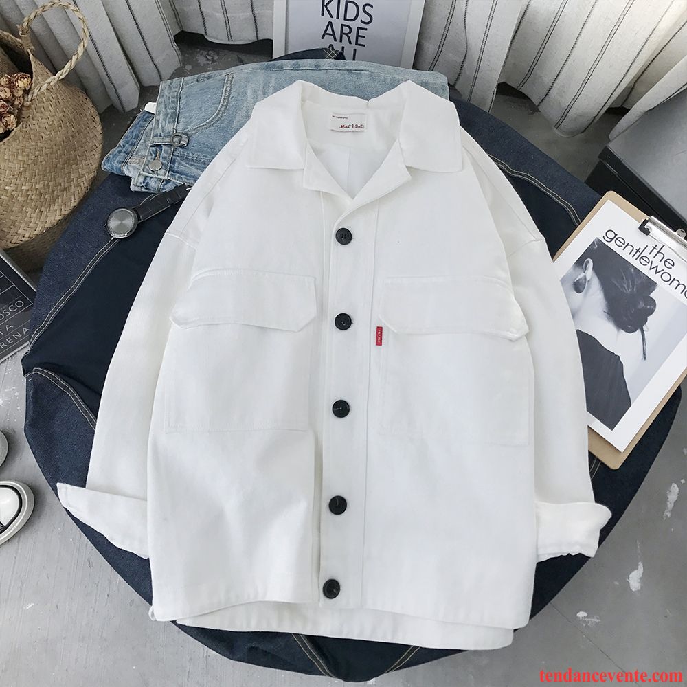 Veste En Cuir Femme Gros Veste Tendance Rétro Femme Poche L'automne Pardessus Bureau