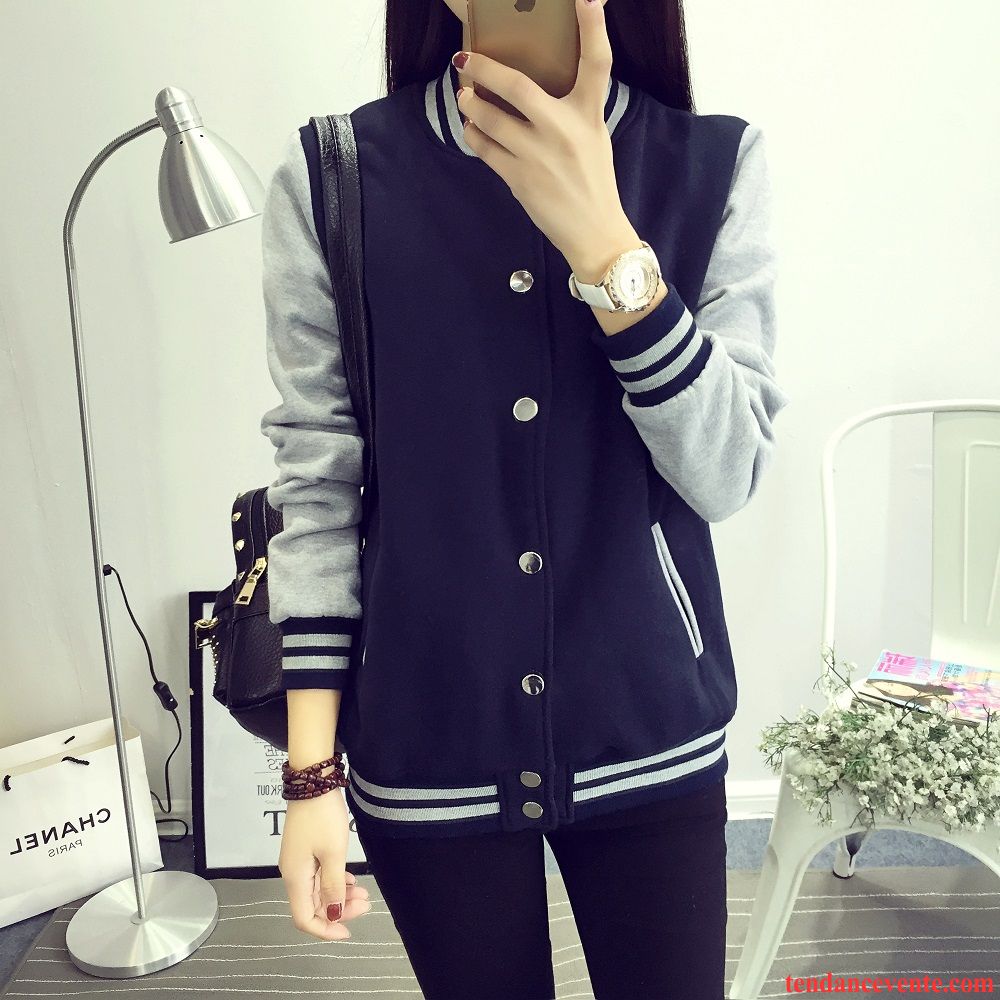 Veste Femme Cuir Blouson Renforcé Étudiant Fantaisie Longues L'automne Broderie Vêtements De Baseball Taillissime Courte Femme Pardessus Printemps Hiver